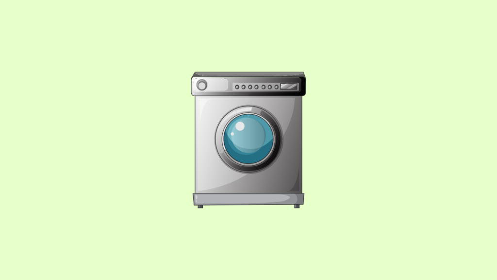 Front-loading washing machine in a modern laundry room